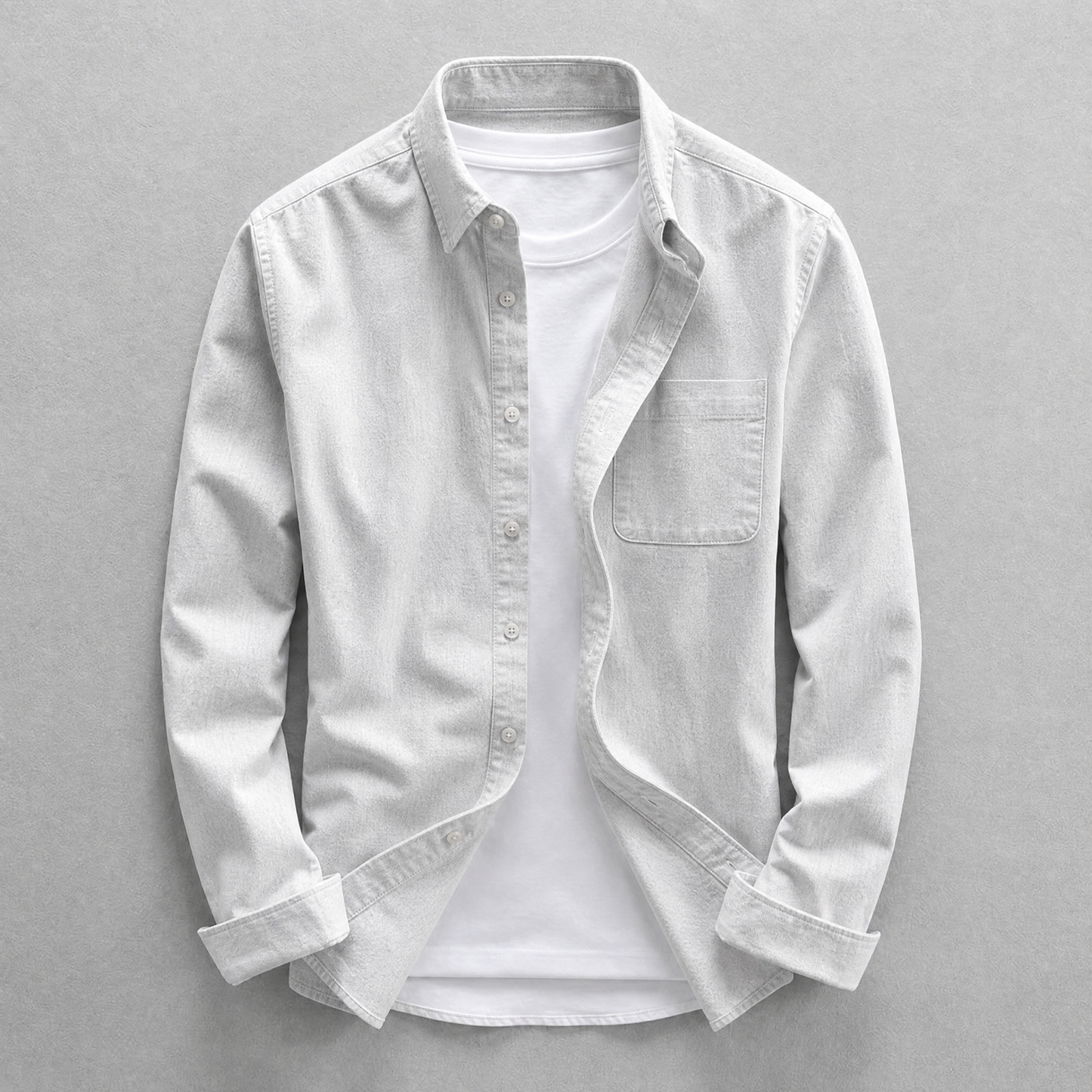 Men's Vintage Cotton Oxford Shirt – product view | Hensley London