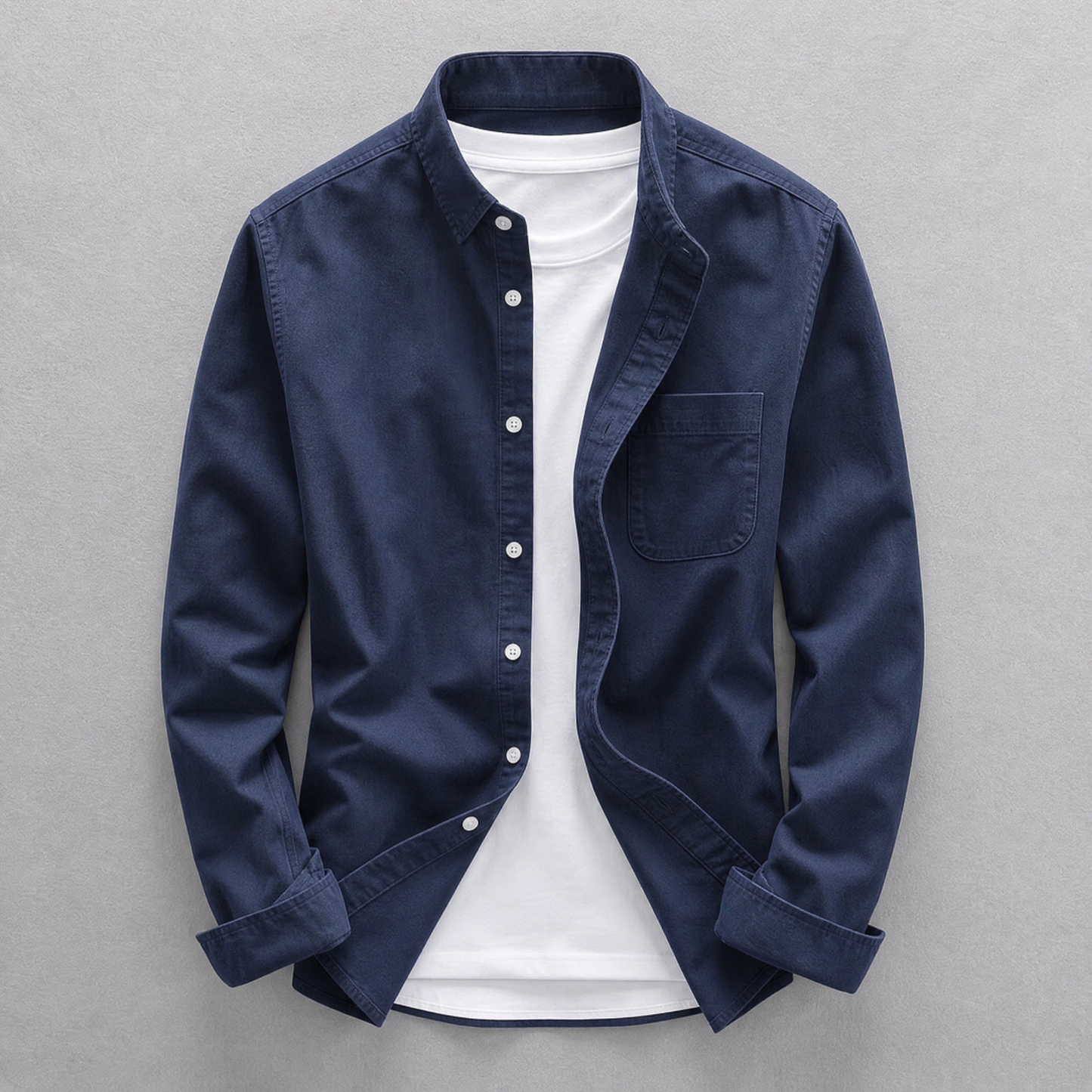 Men's Vintage Cotton Oxford Shirt – product view | Hensley London