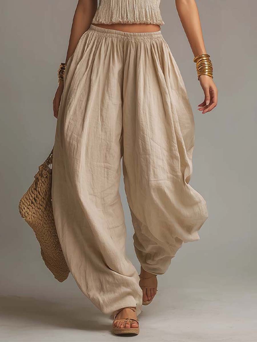 Women's Bohemian Halter Top & Harem Pants Set – product view | Hensley London