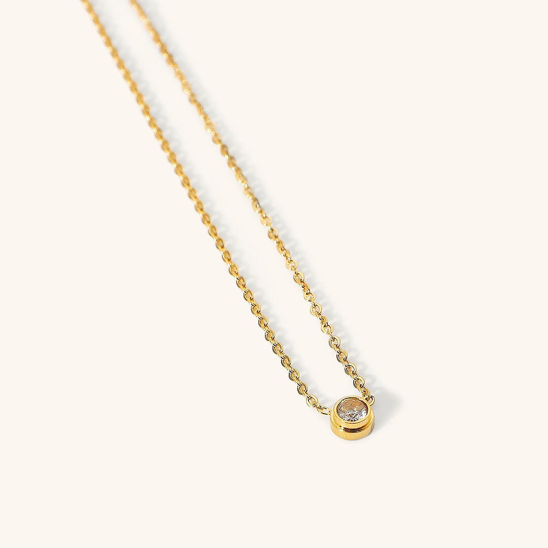 Dazzling Gold Necklace for Women – 18k Gold-Plated Stainless Steel with Diamond Simulants, Hypoallergenic Design 6