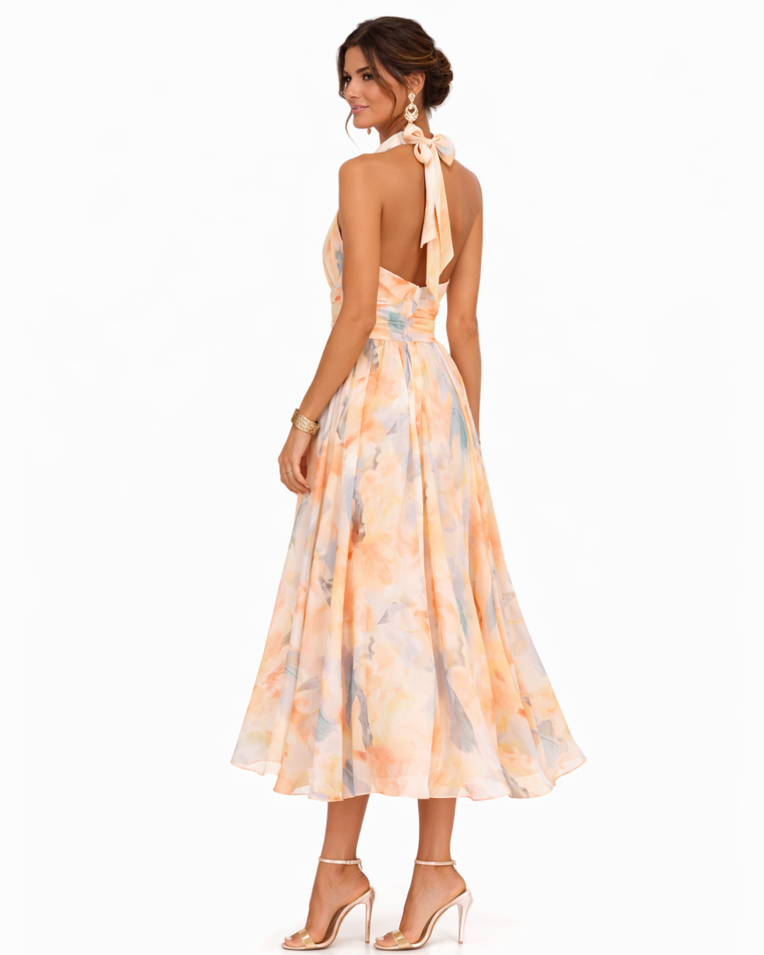 Women's Delphine Halterneck Midi Dress | Hensley London