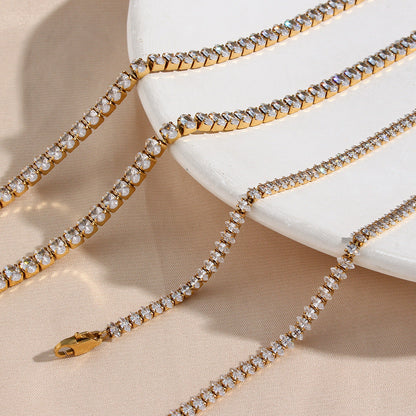 Diamond Tennis Necklace for Women – 18K Gold Plated with AAAAA Diamond Simulants, 20 Inches 4