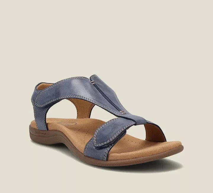 Women's Orthopedic Leather T-Strap Sandals – side view | Hensley London