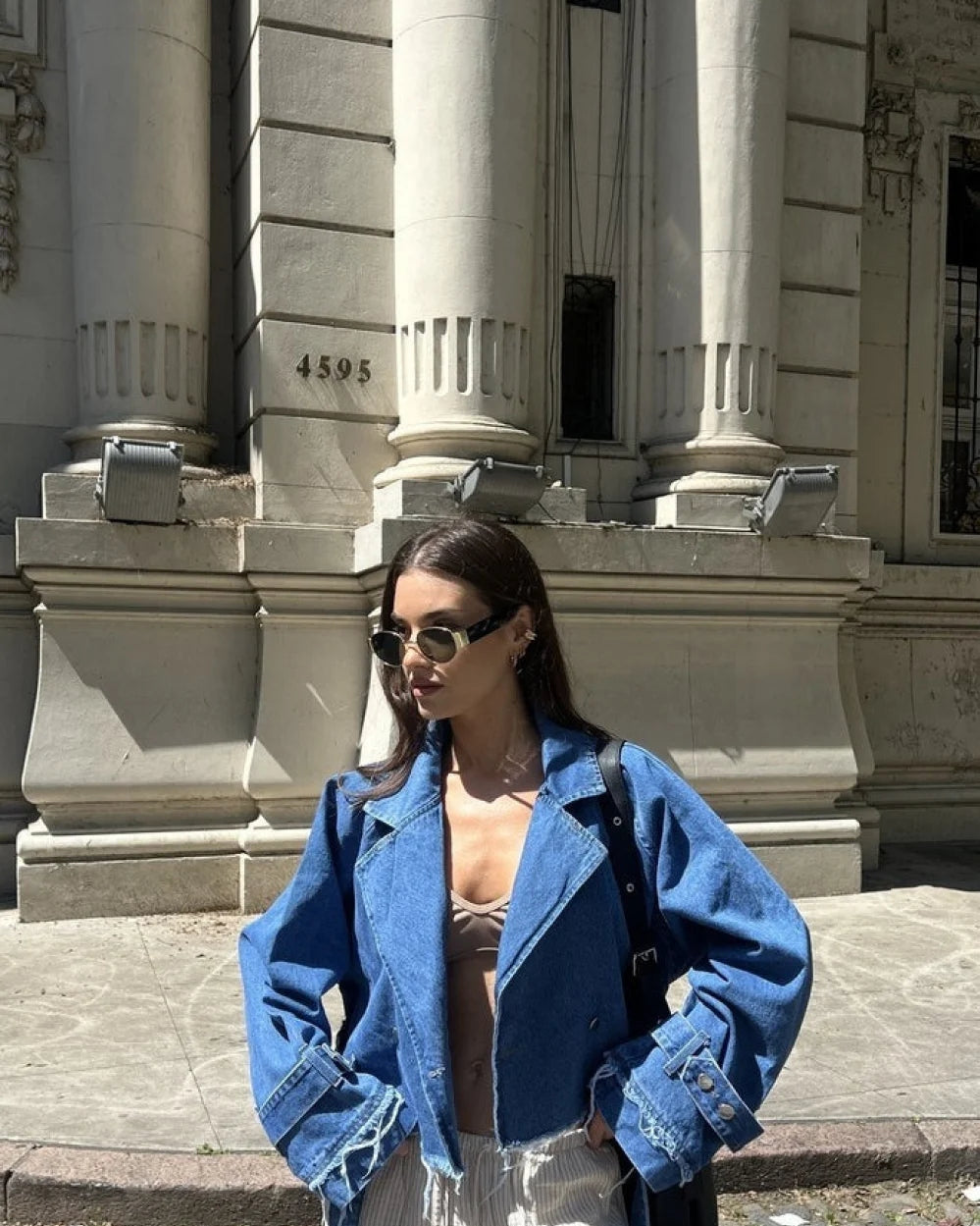 Daisy Women's Chic Jacket | Distressed Denim, Slim Fit 5