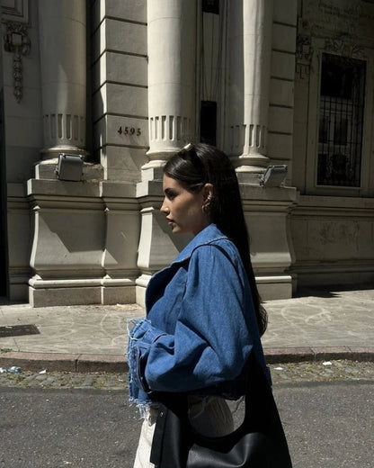 Daisy Women's Chic Jacket | Distressed Denim, Slim Fit 6