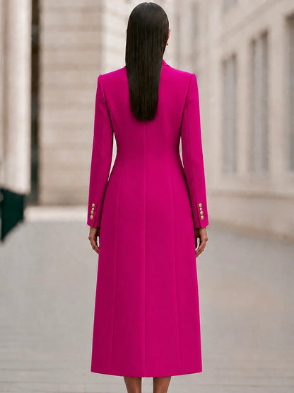 Women's Maxi Coat and Belted Knit Midi Dress Set – product view 6