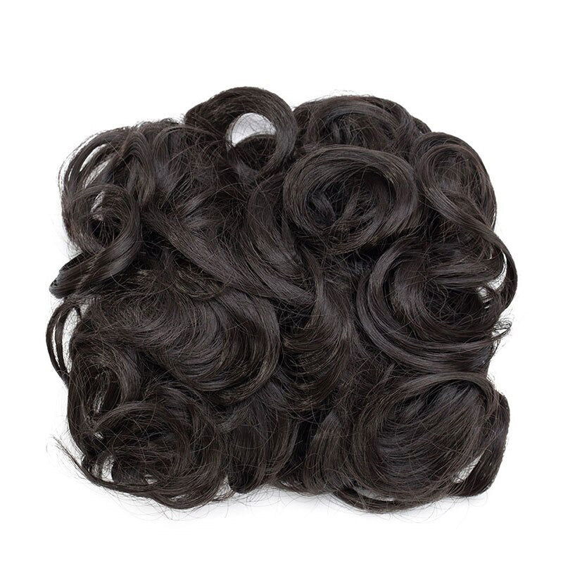 Easy Stretch Clip-in Large Curly Hair Bun Extension for Instant Volume 10