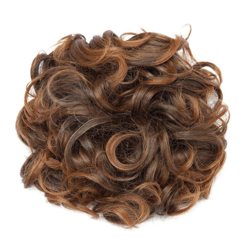 Easy Stretch Clip-in Large Curly Hair Bun Extension for Instant Volume 12