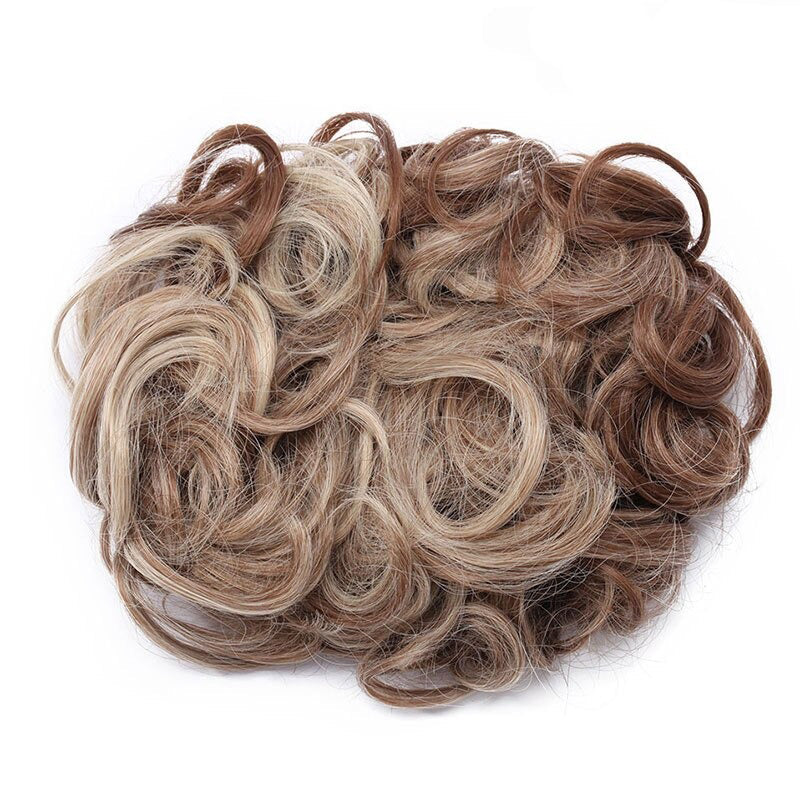 Easy Stretch Clip-in Large Curly Hair Bun Extension for Instant Volume 18