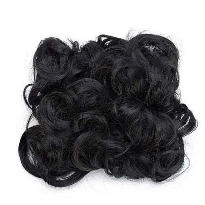 Easy Stretch Clip-in Large Curly Hair Bun Extension for Instant Volume 9