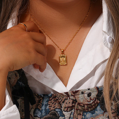 Elegant 18K Gold Necklace with Angel Pendant – Waterproof and Hypoallergenic 2