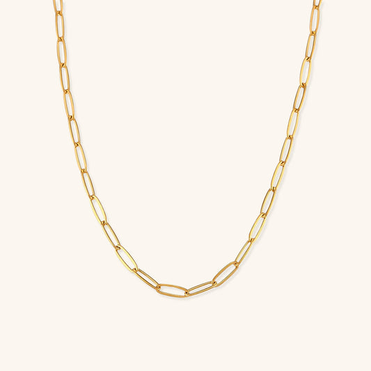 Elegant 18k Gold-Plated Chain Necklace for Women – Adjustable 16-Inch Gold Necklace with 2-Inch Extension 0