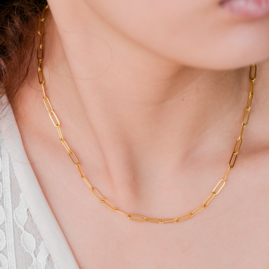 Elegant 18k Gold-Plated Chain Necklace for Women – Adjustable 16-Inch Gold Necklace with 2-Inch Extension 1
