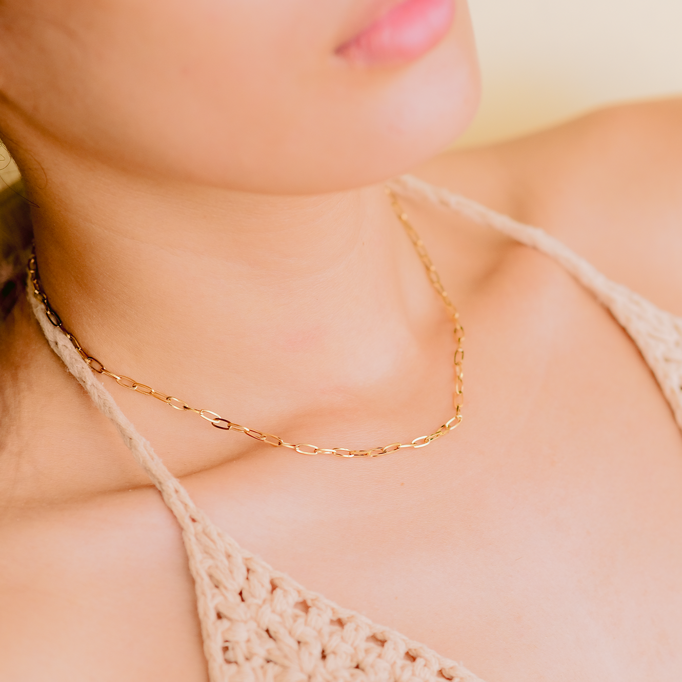 Elegant 18k Gold-Plated Chain Necklace for Women – Adjustable 16-Inch Gold Necklace with 2-Inch Extension 2