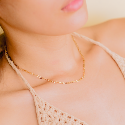 Elegant 18k Gold-Plated Chain Necklace for Women – Adjustable 16-Inch Gold Necklace with 2-Inch Extension 2