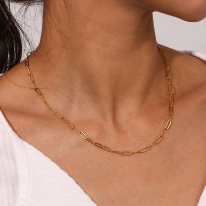 Elegant 18k Gold-Plated Chain Necklace for Women – Adjustable 16-Inch Gold Necklace with 2-Inch Extension 3