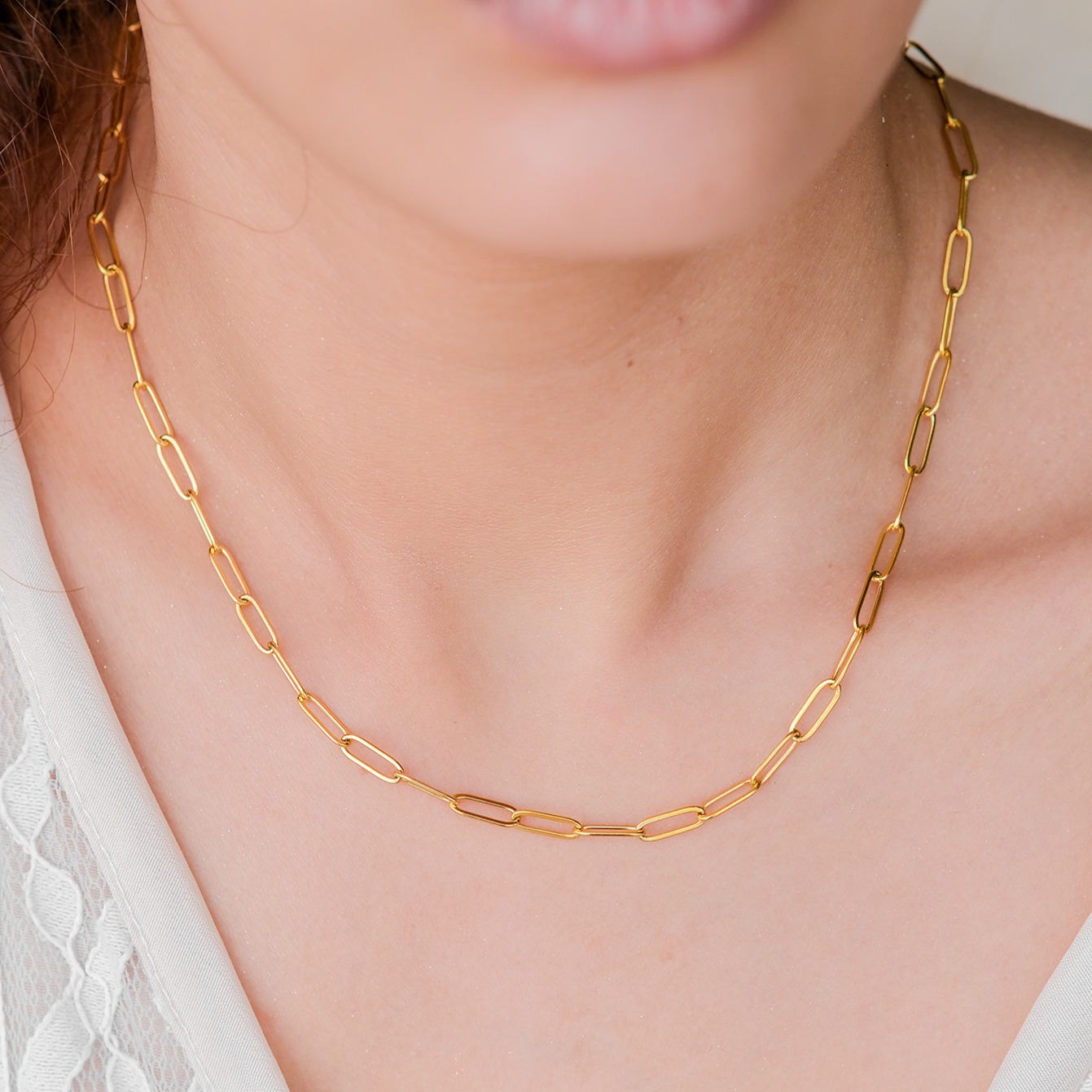 Elegant 18k Gold-Plated Chain Necklace for Women – Adjustable 16-Inch Gold Necklace with 2-Inch Extension 5