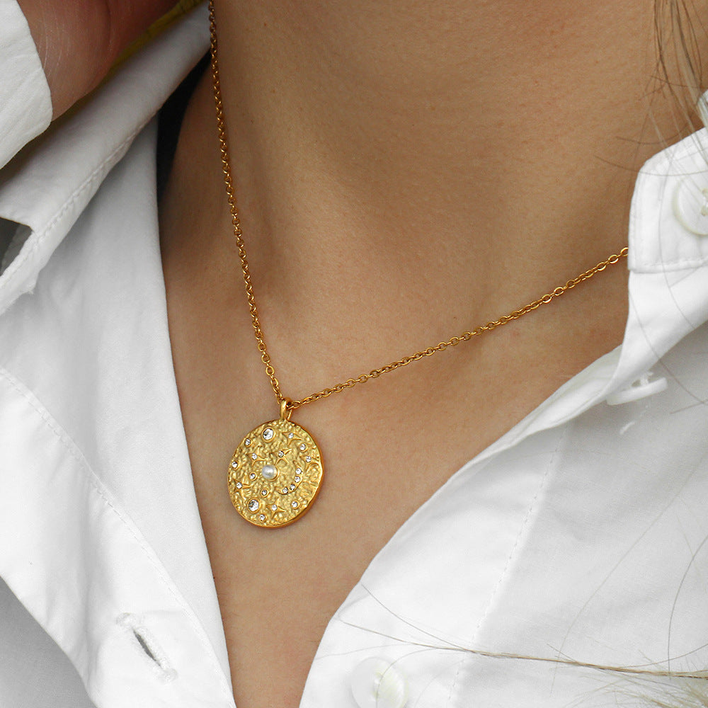 Elegant 18k Gold-Plated Cosmic Necklace – Waterproof and Hypoallergenic Design 6
