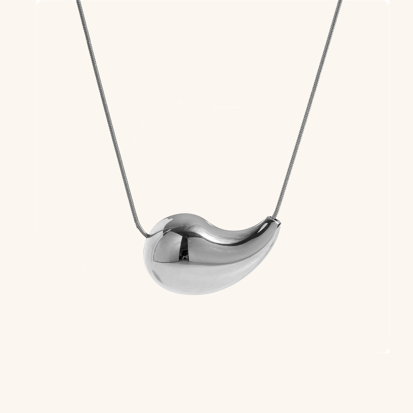 Elegant 18k Gold-Plated Teardrop Necklace – Hypoallergenic Stainless Steel Jewelry for Women, 16-inch Adjustable Length 2