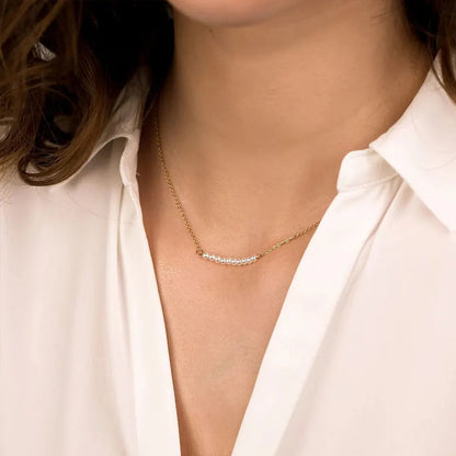 Elegant Freshwater Pearl Necklace with 18k Gold Plating – Timeless Accessory for Any Occasion 2