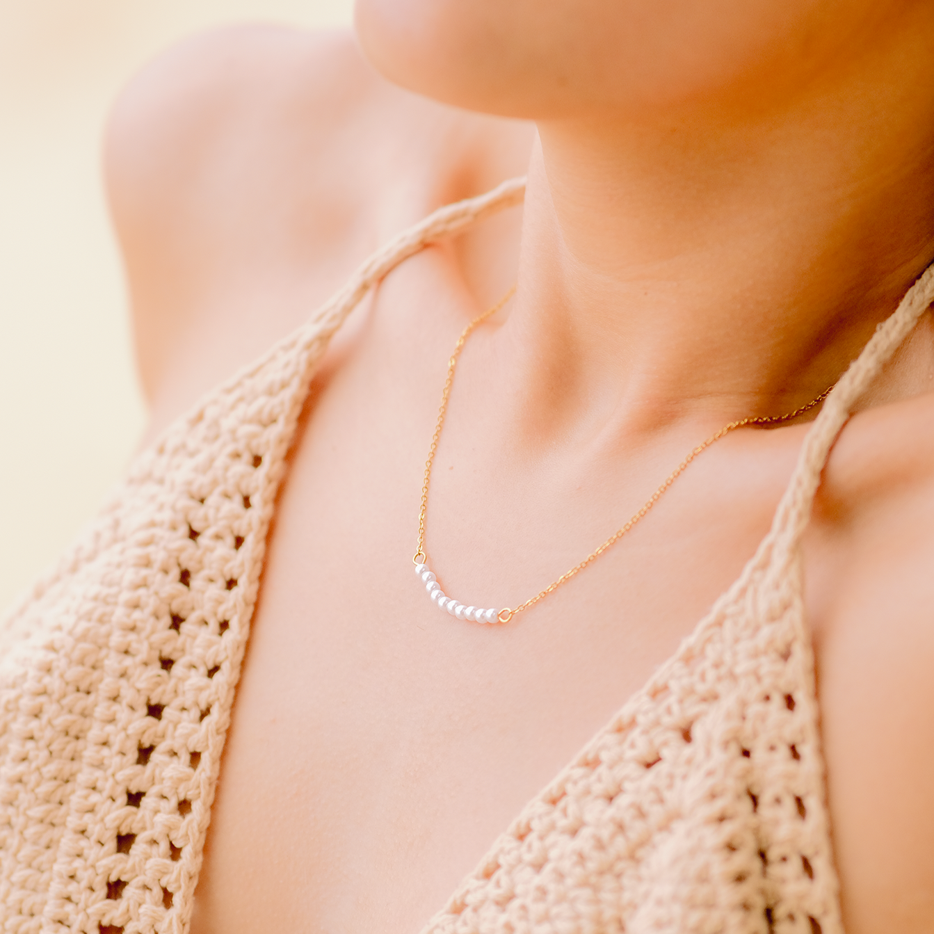 Elegant Freshwater Pearl Necklace with 18k Gold Plating – Timeless Accessory for Any Occasion 4