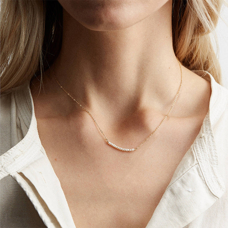 Elegant Freshwater Pearl Necklace with 18k Gold Plating – Timeless Accessory for Any Occasion 6