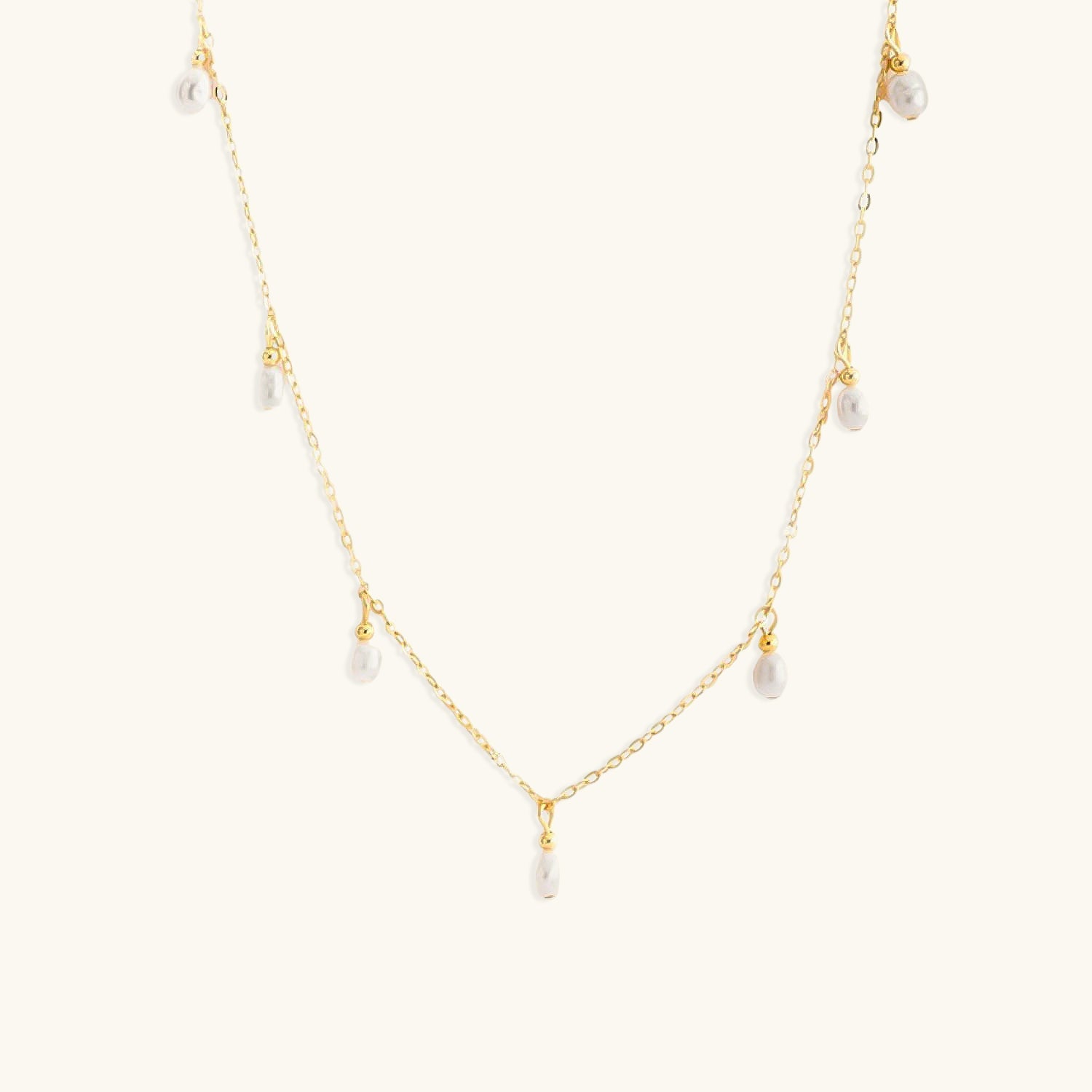 Elegant Freshwater Pearl Necklace with Gold-Plated Stainless Steel – 17 Inches Length 0
