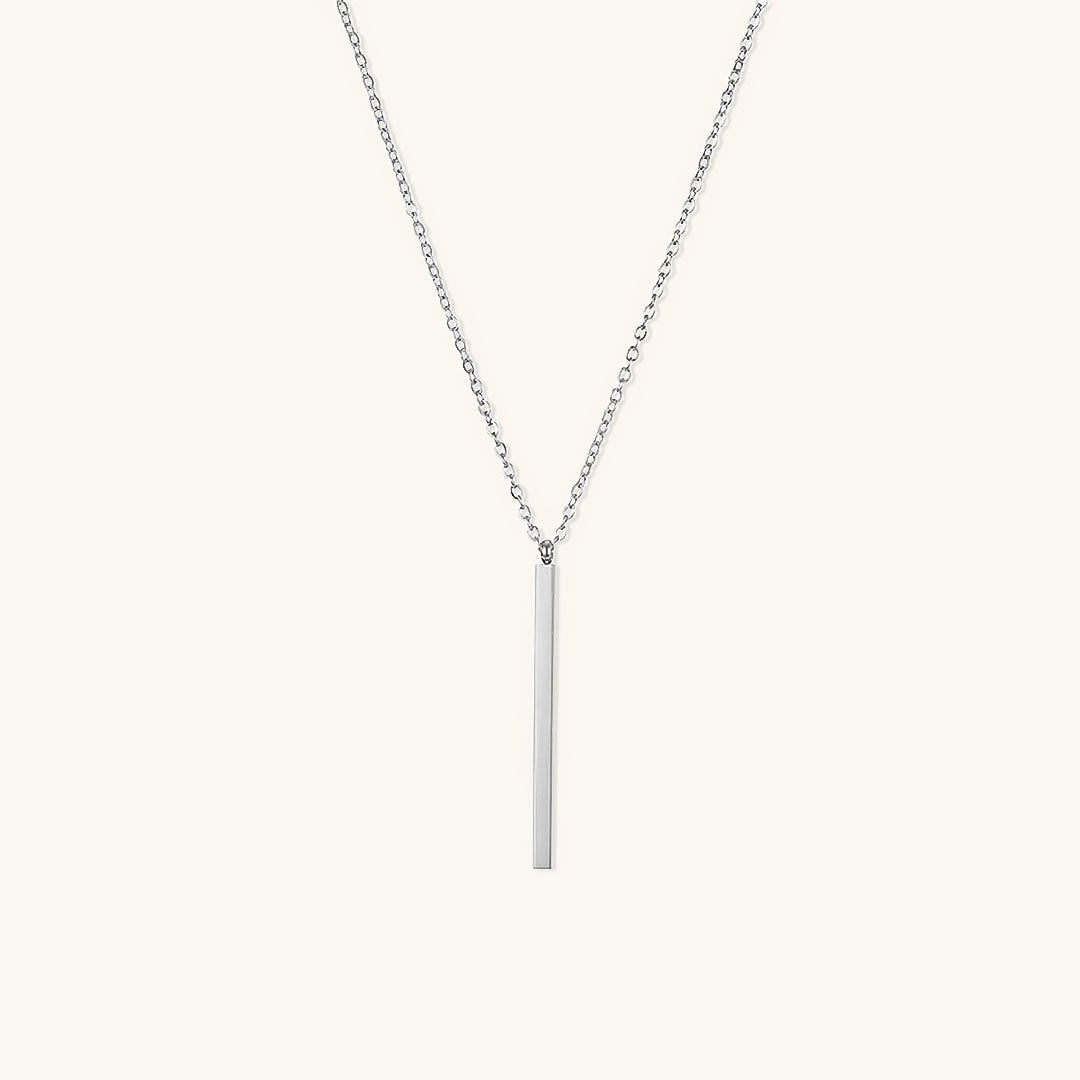 Elegant Gold Bar Necklace with Adjustable Chain Length – Hypoallergenic Stainless Steel-Plated 14k Gold 4
