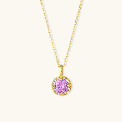 Elegant Gold Gemstone Necklace with AAAAA Diamond Simulant – 16 Inch Length 5