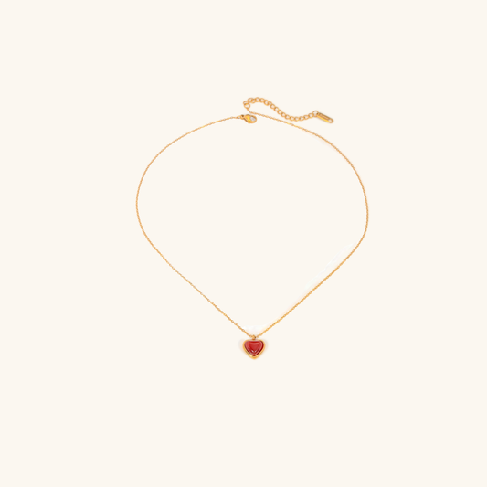 Elegant Gold Heart Necklace with 18k Gold Chain – Minimalist Design for Layering, Hypoallergenic and Water Resistant 0