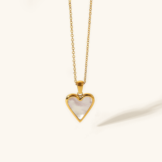 Elegant Gold Heart Pendant Necklace – Waterproof, Hypoallergenic Jewelry for Women, 18-Inch Adjustable Chain 0