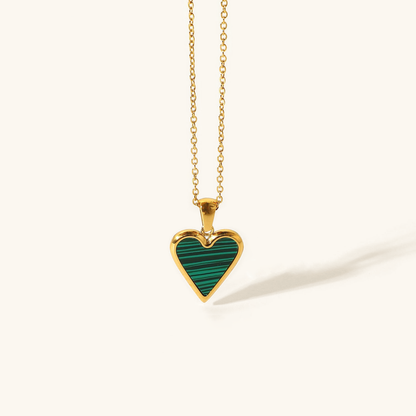 Elegant Gold Heart Pendant Necklace – Waterproof, Hypoallergenic Jewelry for Women, 18-Inch Adjustable Chain 4