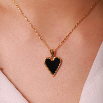 Elegant Gold Heart Pendant Necklace – Waterproof, Hypoallergenic Jewelry for Women, 18-Inch Adjustable Chain 5