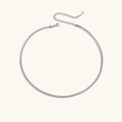 Elegant Gold Herringbone Necklace for Women – Hypoallergenic Stainless Steel-Plated Jewelry, 14k Gold, 14-Inch with Extension 14