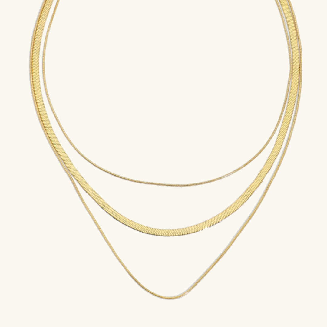 Elegant Gold Layered Necklace for Women – Waterproof, Hypoallergenic Stainless Steel-Plated 18k Gold Chain 0