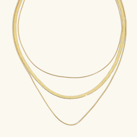 Elegant Gold Layered Necklace for Women – Waterproof, Hypoallergenic Stainless Steel-Plated 18k Gold Chain 0