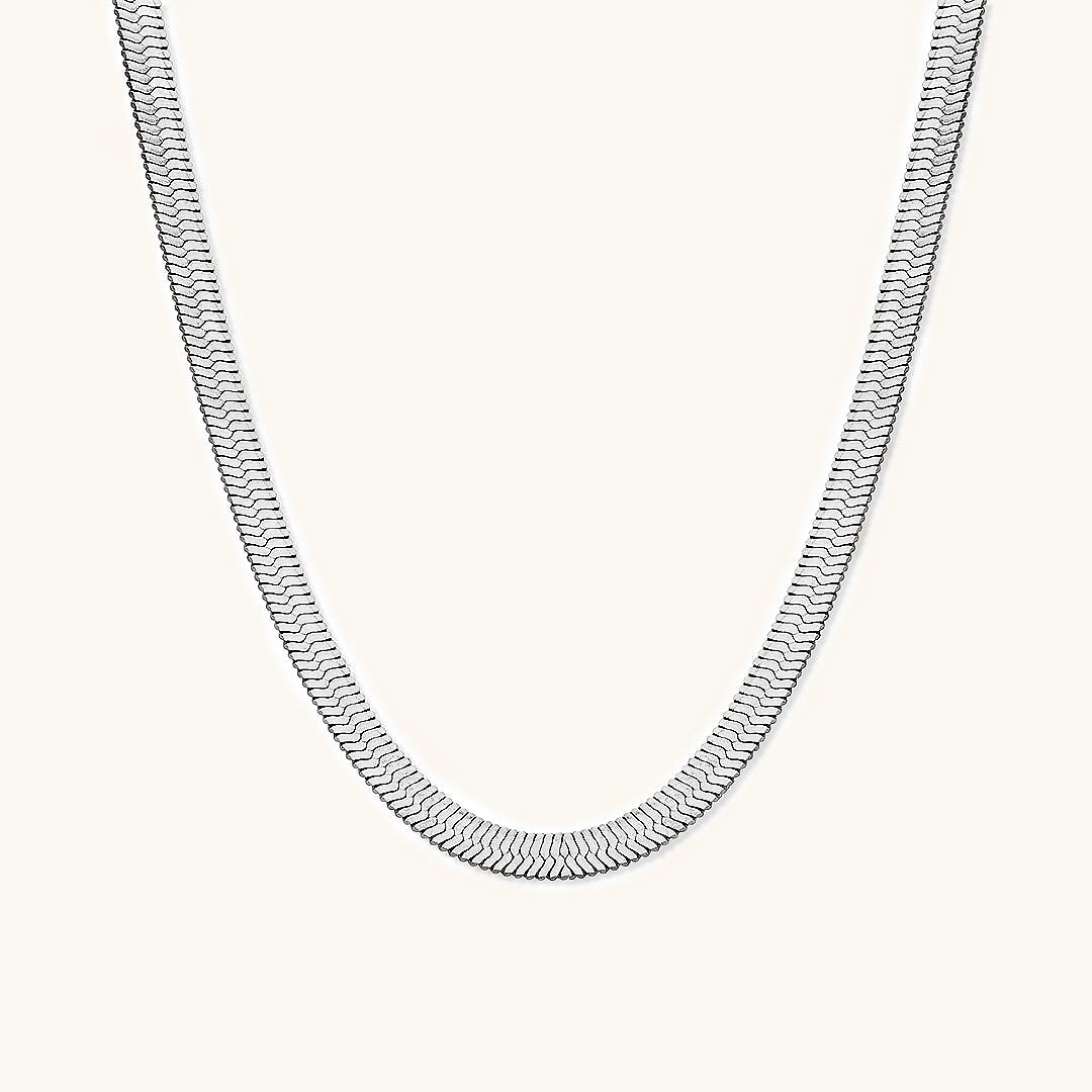 Elegant Gold Necklace – 18k Gold-Plated Herringbone Design, Hypoallergenic, Water-Resistant, 18-inch with 2-inch Extension 5