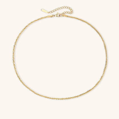 Elegant Gold Necklace for Women – Hypoallergenic Stainless Steel-Plated 14k Gold Chain, 15 Inch with Extension 0