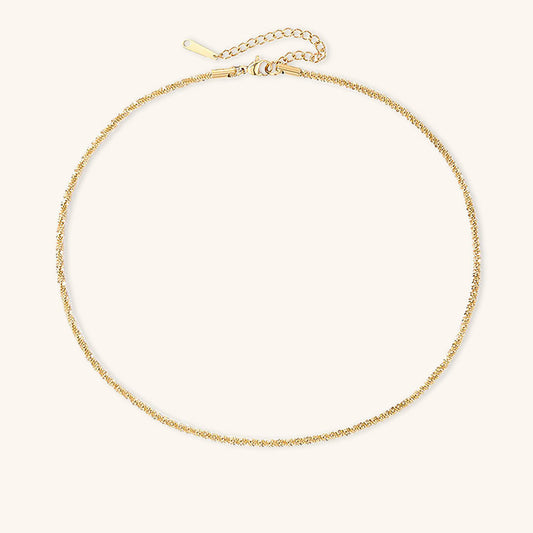 Elegant Gold Necklace for Women – Hypoallergenic Stainless Steel-Plated 14k Gold Chain, 15 Inch with Extension 0