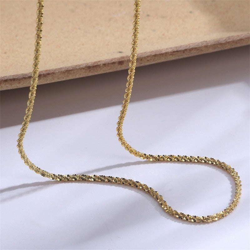 Elegant Gold Necklace for Women – Hypoallergenic Stainless Steel-Plated 14k Gold Chain, 15 Inch with Extension 4