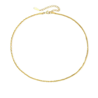 Elegant Gold Necklace for Women – Hypoallergenic Stainless Steel-Plated 14k Gold Chain, 15 Inch with Extension 7
