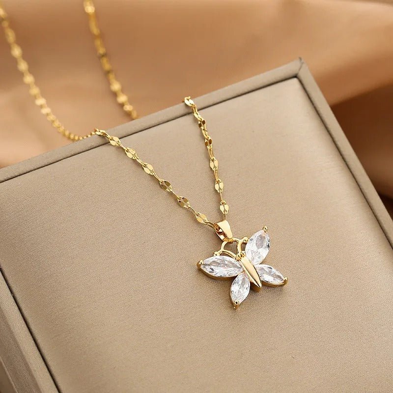 Elegant Gold Necklace with Zircon Accents – Adjustable Dainty Jewelry for Women 9