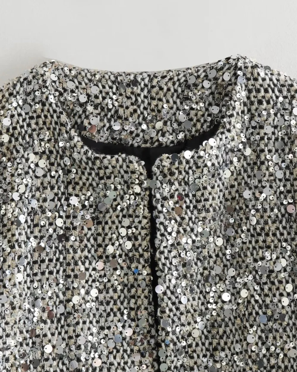 Evelyn Women's Sequin Jacket | Elegant Tweed Design 4