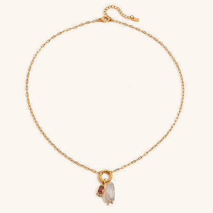 Elegant Pearl Necklace with Birthstone Pendant – Hypoallergenic 18k Gold-Plated Jewelry 0