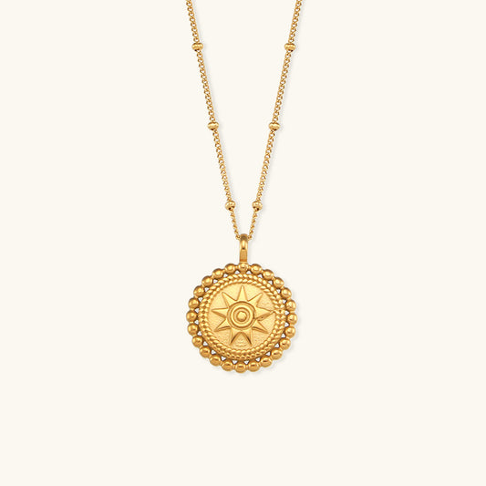 Elegant Starlight Gold Pendant Necklace – 18k Gold-Plated Stainless Steel, Hypoallergenic, 20 Inches 0