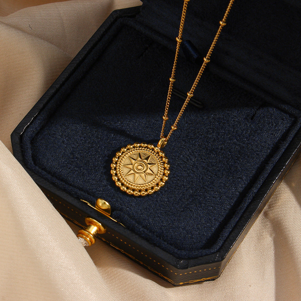 Elegant Starlight Gold Pendant Necklace – 18k Gold-Plated Stainless Steel, Hypoallergenic, 20 Inches 3