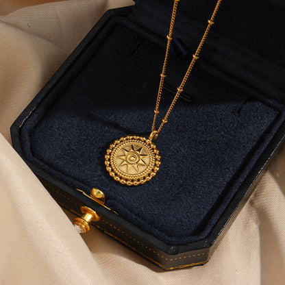 Elegant Starlight Gold Pendant Necklace – 18k Gold-Plated Stainless Steel, Hypoallergenic, 20 Inches 3