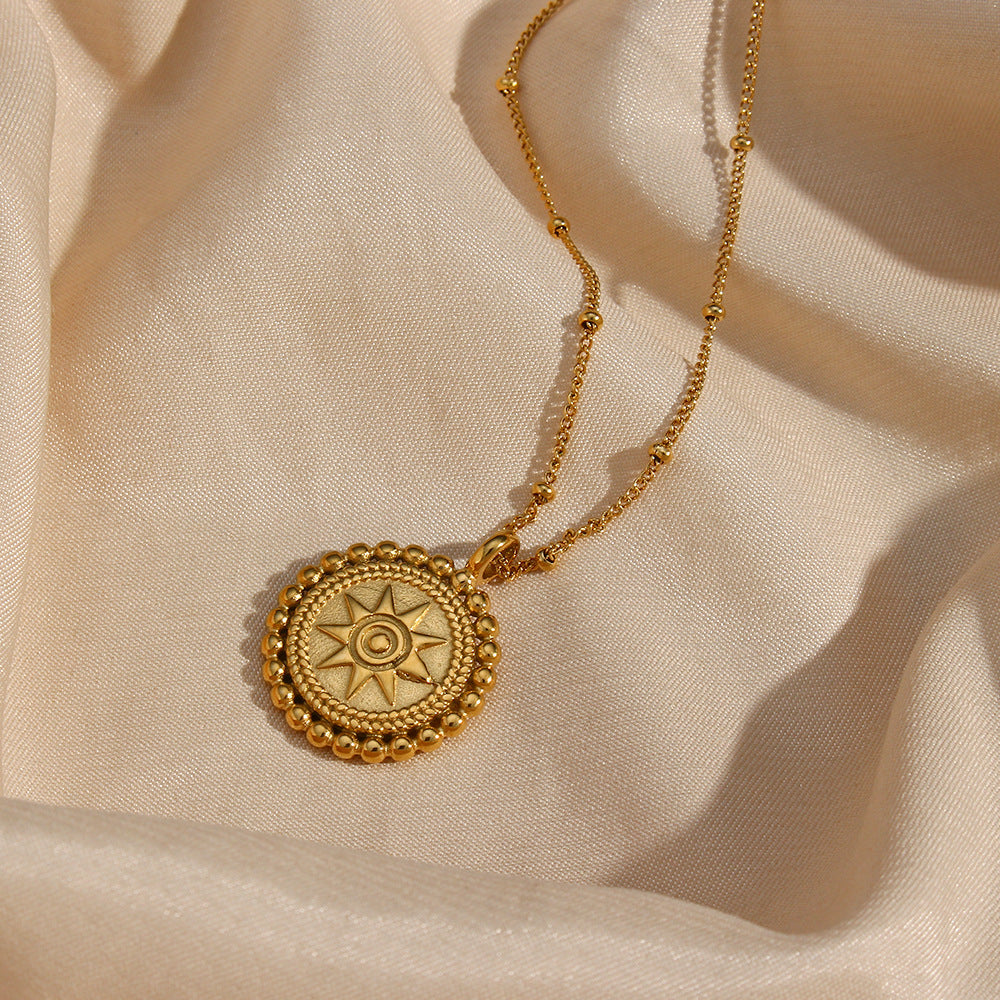 Elegant Starlight Gold Pendant Necklace – 18k Gold-Plated Stainless Steel, Hypoallergenic, 20 Inches 5