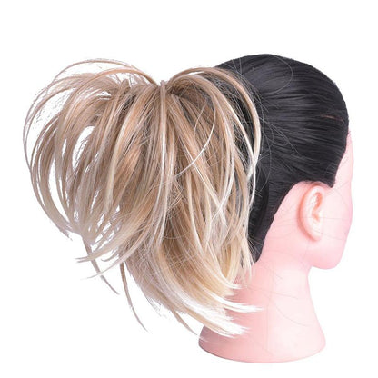 Elegant Straight Hair Bun Scrunchie Extension Wig - Lightweight Versatile Hair Accessory for Instant Volume and Style 15