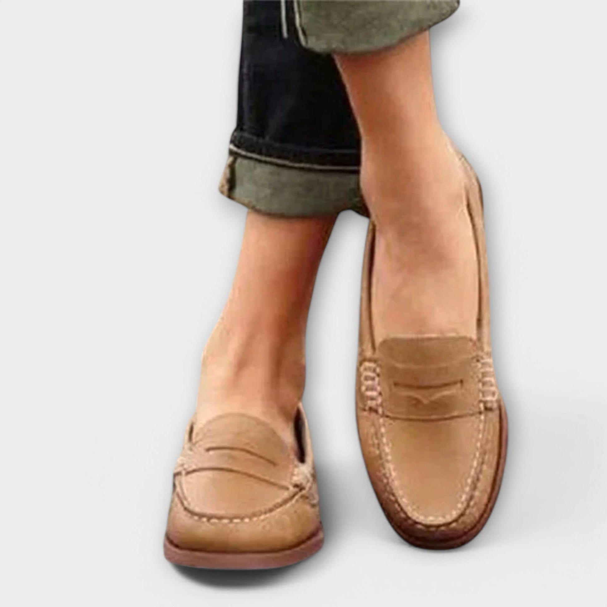 Women's Black Loafers Synthetic Leather Comfort Casual Shoes